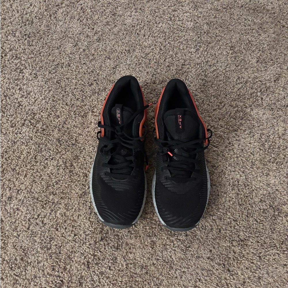 Under Armour Men's Black Running Shoes with Orange Trim